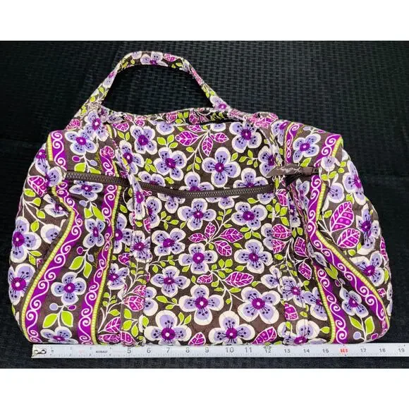 Vera Bradley Retired Plum Petals Design Small Duffel Bag - Picture 4 of 4